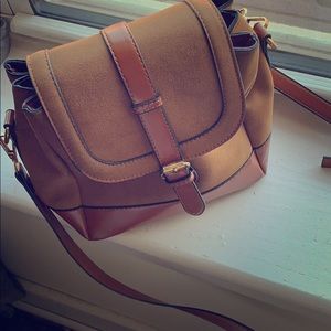 Vegan leather bucket bag